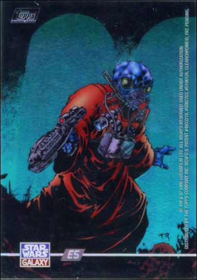 Star Wars Galaxy: Series 3 (Agents of the Empire Clear Zone Subset) card E5 Zuckuss