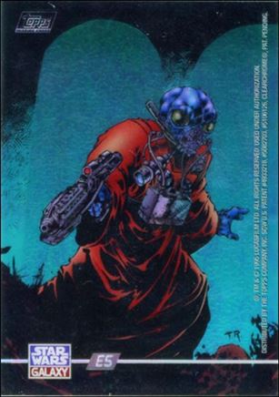 Star Wars Galaxy: Series 3 (Agents of the Empire Clear Zone Subset) card E5 Zuckuss