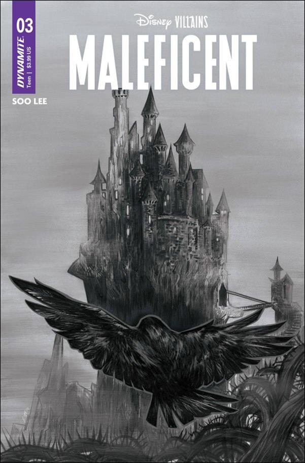 Disney Villains: Maleficent issue 3-F Soo Lee 1:10 B&W Cover