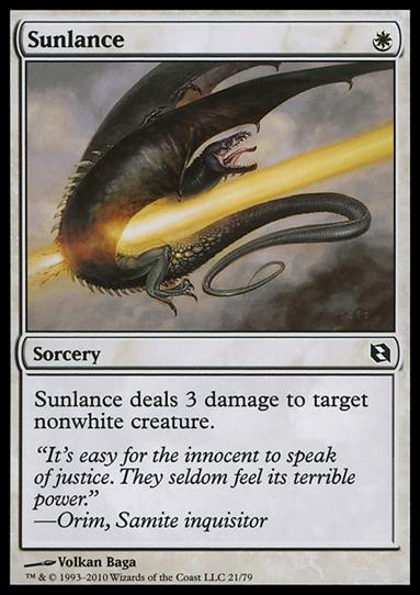 Magic the Gathering: Duel Decks: Elspeth vs. Tezzeret (Base Set) card 21 Sunlance