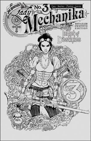 Lady Mechanika: The Tablet of Destinies issue 3-C Joe Benitez 1:10 Black & White Cover
