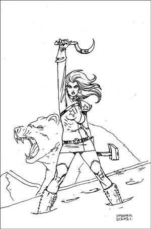 Sonjaversal issue 5-R Joseph Michael Linsner 1:40 B&W Virgin Cover