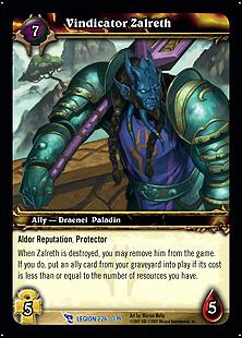 World of Warcraft: March of the Legion (Base Set) card 226 Vindicator Zalreth