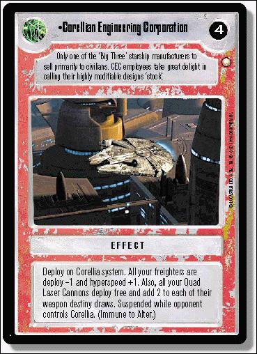 Star Wars: Special Edition Limited (Base Set) card 218 Corellian Engineering Corporation