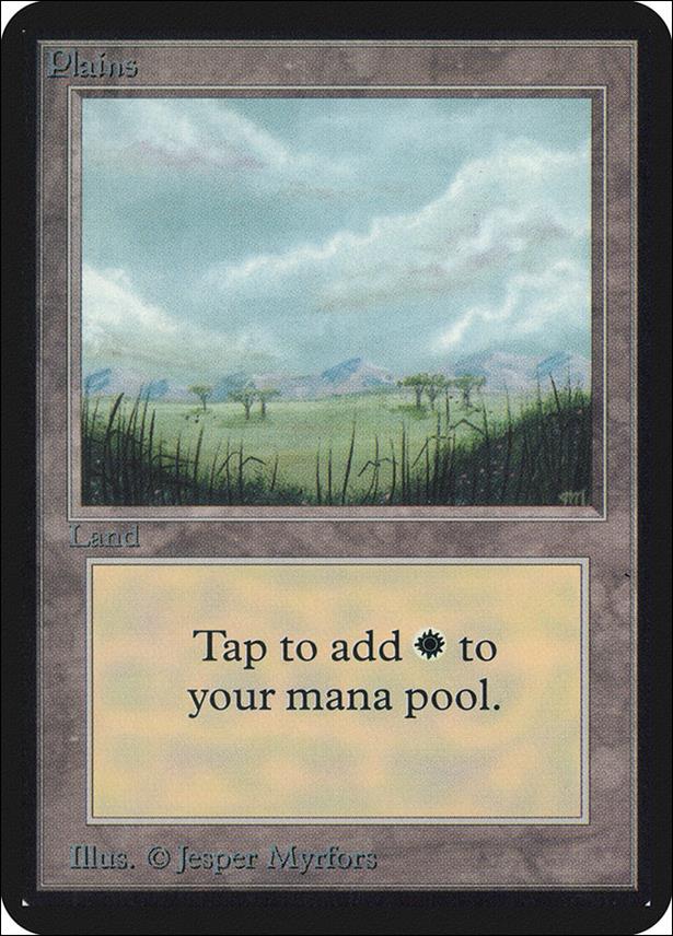 Magic the Gathering: Limited Edition Alpha (Base Set) card 286-B Plains
