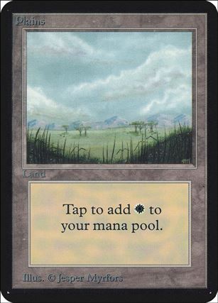 Magic the Gathering: Limited Edition Alpha (Base Set) card 286-B Plains