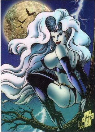Evil Ernie Series II Chromium: Glow-in-the-Dark (ClearChrome Subset) card C-4 Lady Death