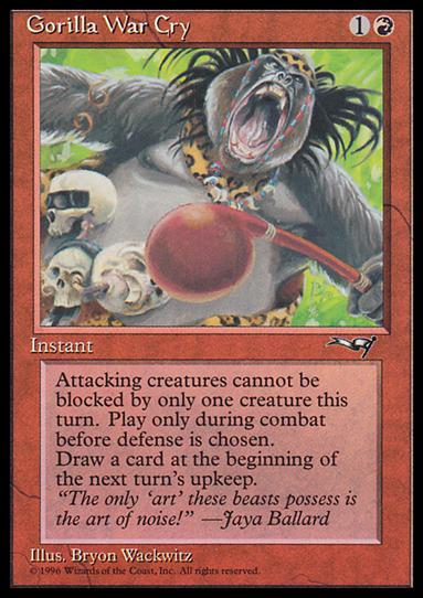 Magic the Gathering: Alliances (Base Set) card 73 Gorilla War Cry