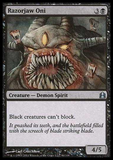 Magic the Gathering: Commander (Base Set) card 94 Razorjaw Oni