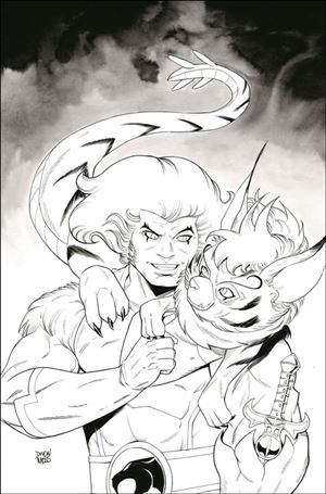 Thundercats (2024) issue 3-ZB Drew Moss Snarf 1:11 Original Line Art VirginCover