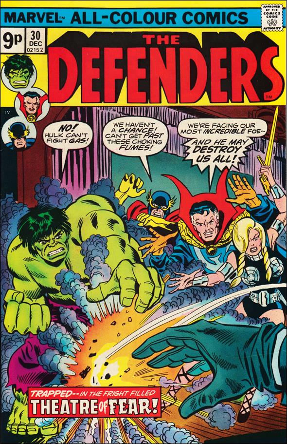 Defenders (1972) issue 30-B UK Price Cover