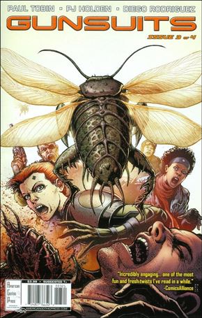 Famous Monsters Presents: Gunsuits issue 3-B Darick Robertson Cover