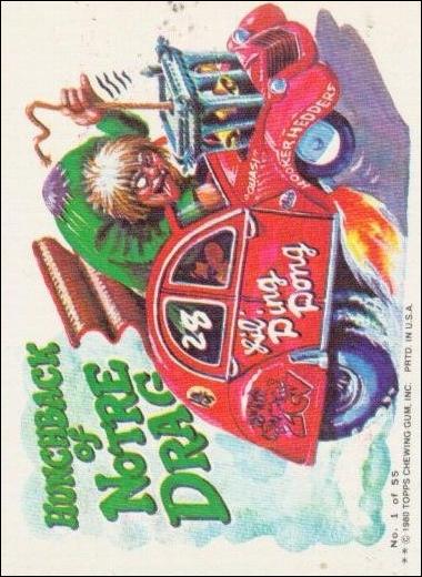 Weird Wheels (Base Set) card 1 Hunchback of Notre Drag