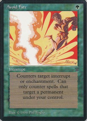Magic the Gathering: Legends (Base Set) card 175 Avoid Fate
