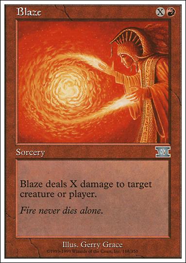 Magic the Gathering: 6th Edition (Base Set) card 168 Blaze
