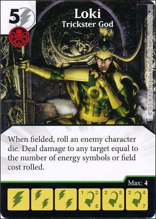 Marvel Dice Masters Age of Ultron  card 88 Loki: Trickster Gor