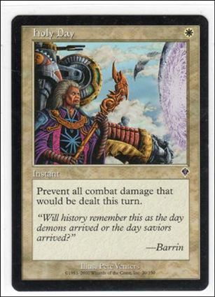 Magic the Gathering: Invasion (Base Set) card 20 Holy Day