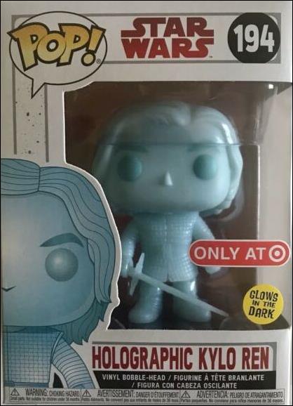 POP! Star Wars figure 194-C Holographic Kylo Ren (Glow) Target Exclusive