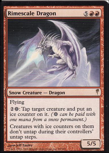 Magic the Gathering: Coldsnap (Base Set) card 95 Rimescale Dragon