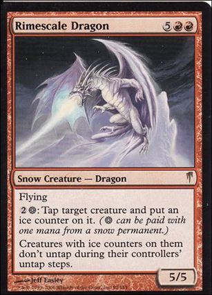 Magic the Gathering: Coldsnap (Base Set) card 95 Rimescale Dragon