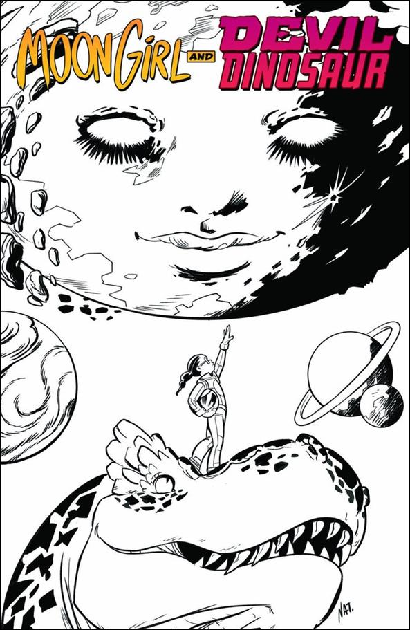 Moon Girl and Devil Dinosaur (2016) issue 19-C Natacha Bustos Black & White Cover 1/3000