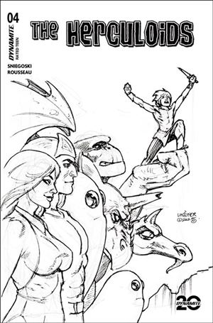Herculoids (2025) issue 4.00-G Joseph Michael Linsner B&W 1:10 Cover