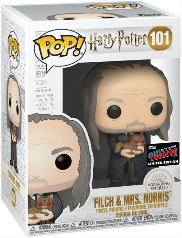 POP! Harry Potter figure 101 Filch & Mrs. Norris NYCC 2019