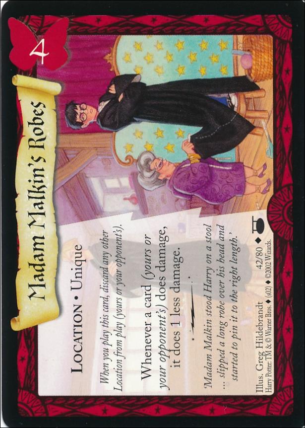 Harry Potter: Diagon Alley (Base Set) card 42 Madam Malkin's Robes