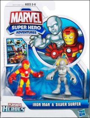 Marvel Super Hero Adventures figure 4 Iron Man and Silver Surfer