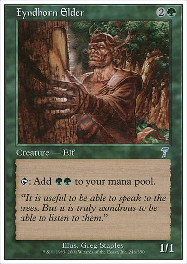 Magic the Gathering: 7th Edition (Base Set) card 246 Fyndhorn Elder