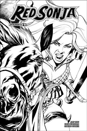 Red Sonja (2017) issue 16-F Mike McKone 1:10 Black & White Cover