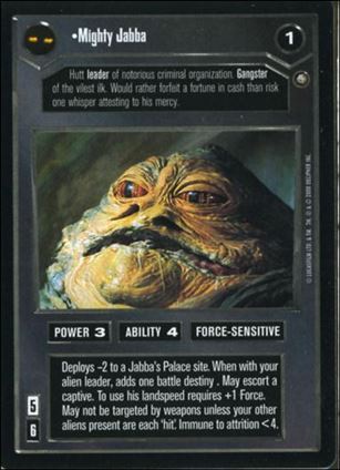 Star Wars: Jabba's Palace Sealed Deck (Base Set) card 2 Mighty Jabba