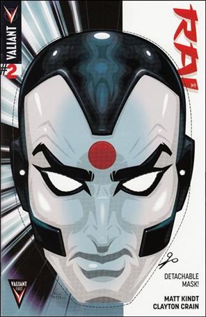 Rai (2014) issue 2-F Rian Hughes Mask Cover (Corrected Edition)