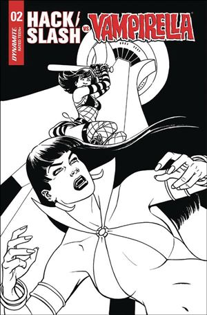 Hack/Slash vs Vampirella issue 2-D Goran Sudzuka 1:20 Black & White Cover 