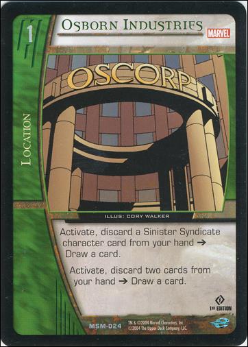 Web of Spider-Man VS System (Base Set) card 24 Osborn Industries