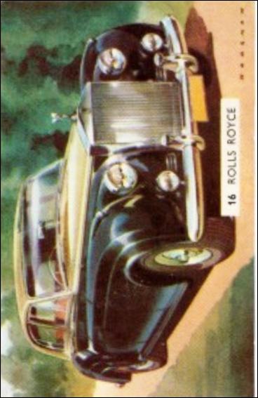 Cavalcade of Cars (Base Set) card 16 Rolls Royce
