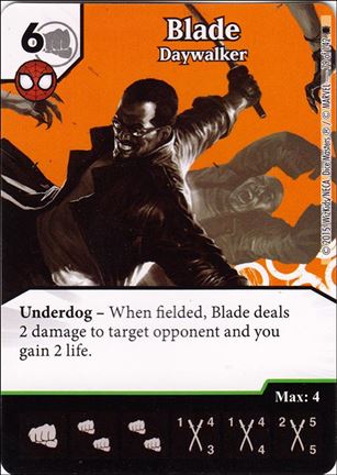 Marvel Dice Masters Amazing Spider-Man card 79 Blade: Daywalker