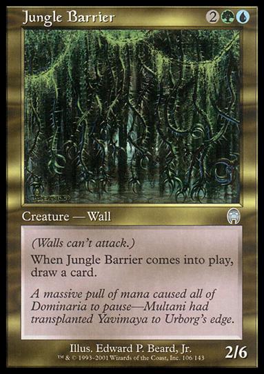Magic the Gathering: Apocalypse (Base Set) card 106 Jungle Barrier
