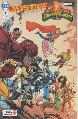 Justice League/Power Rangers issue 1-M Paquette & Fairbairn GameStop Cover