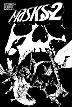 Masks 2 issue 5-E Butch Guice 1:15 Black & White Cover