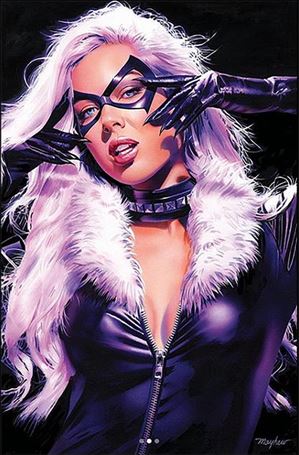 Black Cat (2019) issue 1-SJ Mike Mayhew Virgin Cover 1/1000