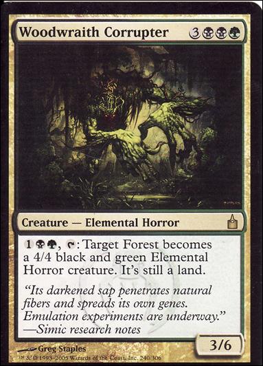 Magic the Gathering: Ravnica (Base Set)  card 240 Woodwraith Corrupter