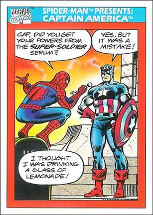Marvel Universe: Series 1 (Base Set) card 157 Spider-Man Presents: Captain America