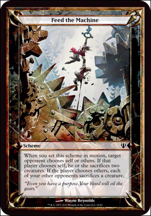 Magic the Gathering: Archenemy (Scheme Subset) card 14 Feed the Machine