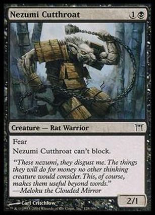 Magic the Gathering: Champions of Kamigawa (Base Set) card 128 Nezumi Cutthroat