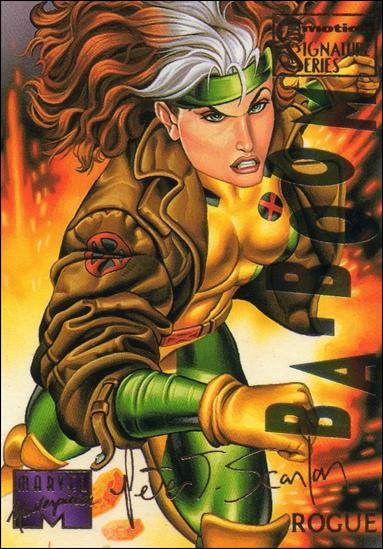 1995 Marvel Masterpieces (Multi-Foil E-Motion Parallel Base Set) card 84 Rogue