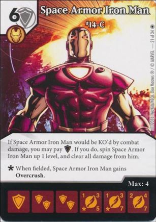 Marvel Dice Masters Iron Man and War Machine Starter Set card 21 Space Armor Iron Man - #14-C