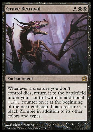 Magic the Gathering: Return to Ravnica (Base Set) card 67 Grave Betrayal