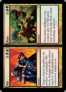 Magic the Gathering: Dissension (Base Set) card 152 Hit//Run
