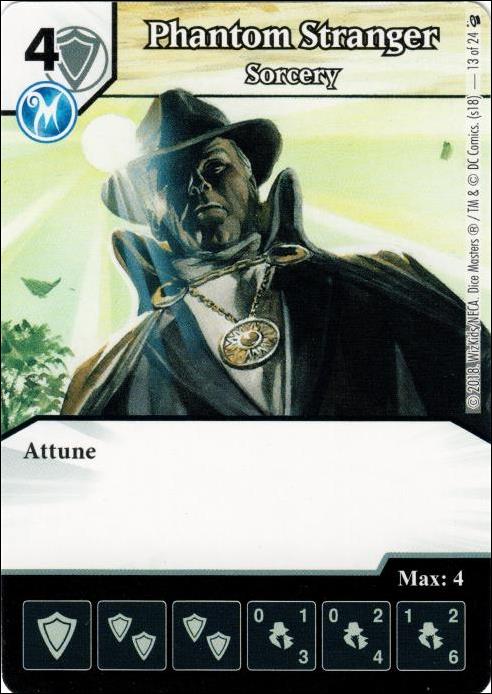 DC Comics Dice Masters Mystics Team Pack card 13 Phantom Stranger: Sorcery